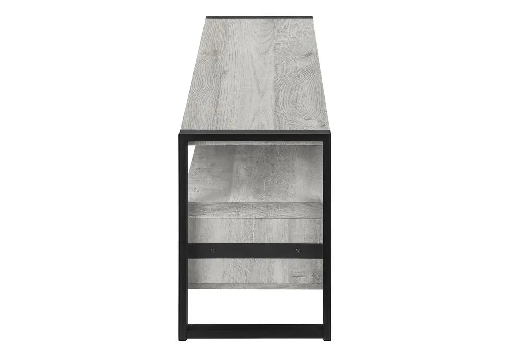 59" Brown and Black Cabinet Enclosed Storage TV Stand - NOVA HOME FURNITURE