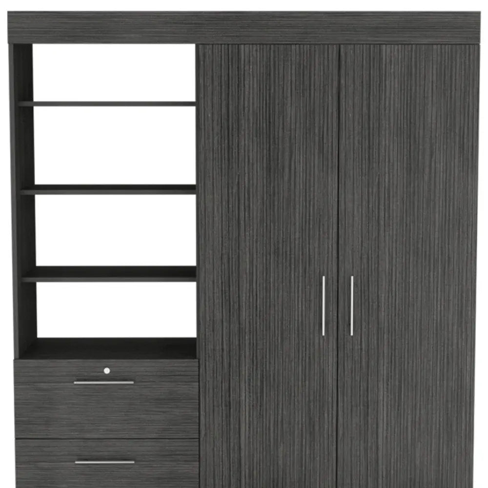 59" Gray Three Drawer Combo Dresser - NOBLE HOME INTERIORS