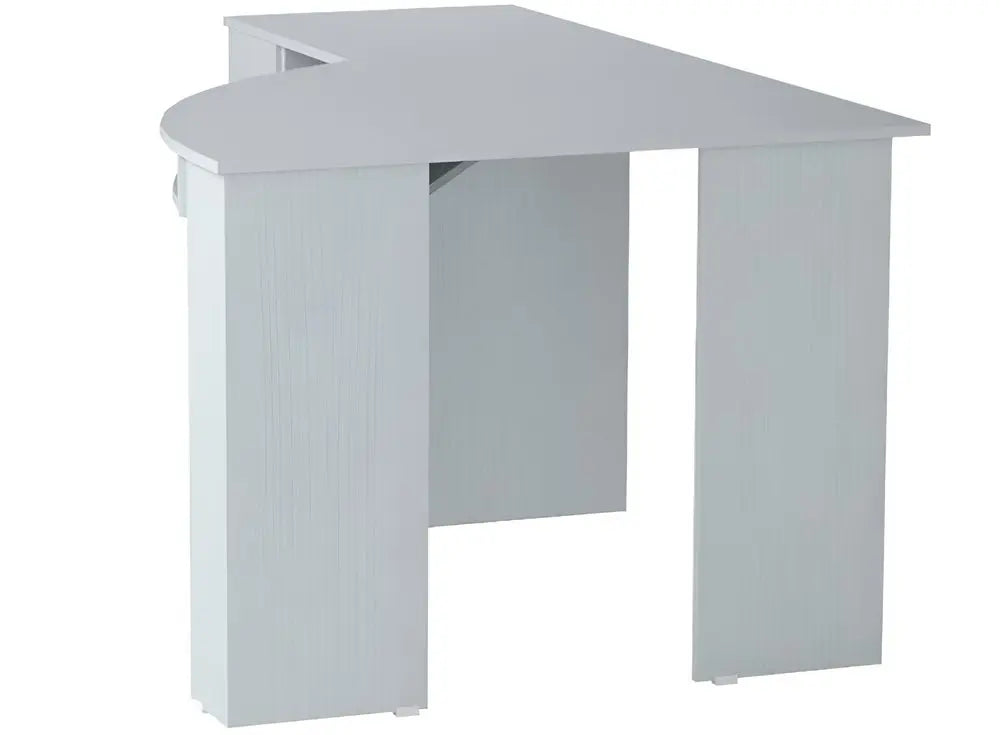 59" White Corner Computer Desk With Two Drawers - NOBLE HOME INTERIORS