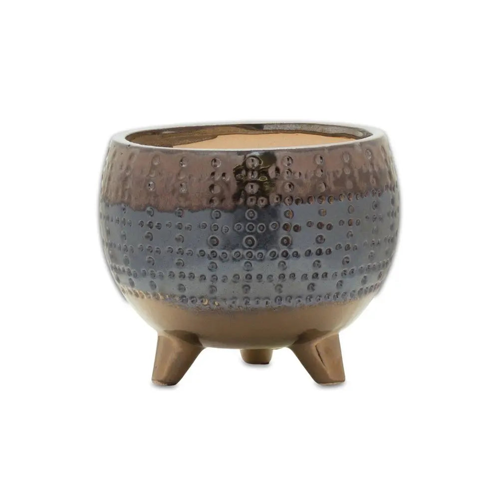 6" Blue Clay Round Pot Planter - NOBLE HOME INTERIORS