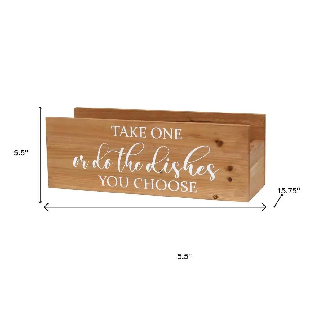 6" Brown Wood Desk Organizer - NOBLE HOME INTERIORS