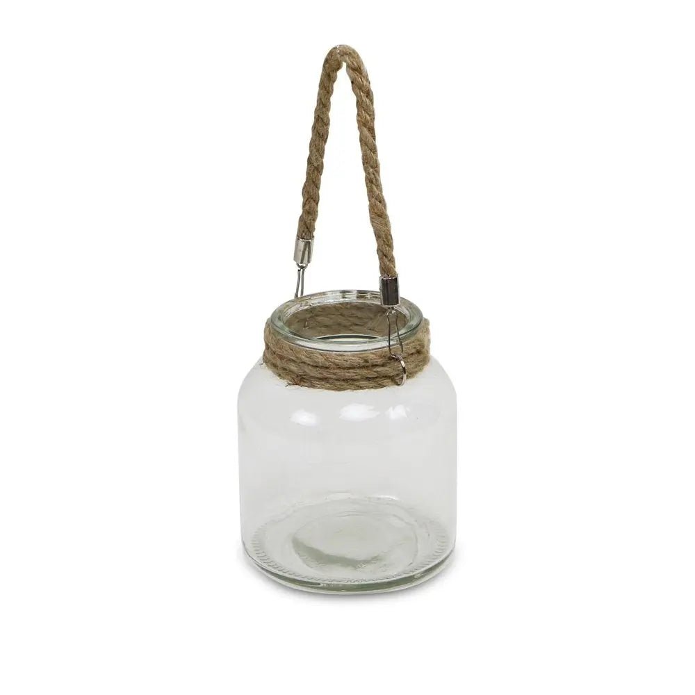 6" Clear and Brown Glass Tabletop Lantern Candle Holder HomeRoots