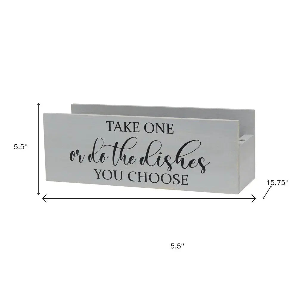 6" Gray Wood Desk Organizer - NOBLE HOME INTERIORS