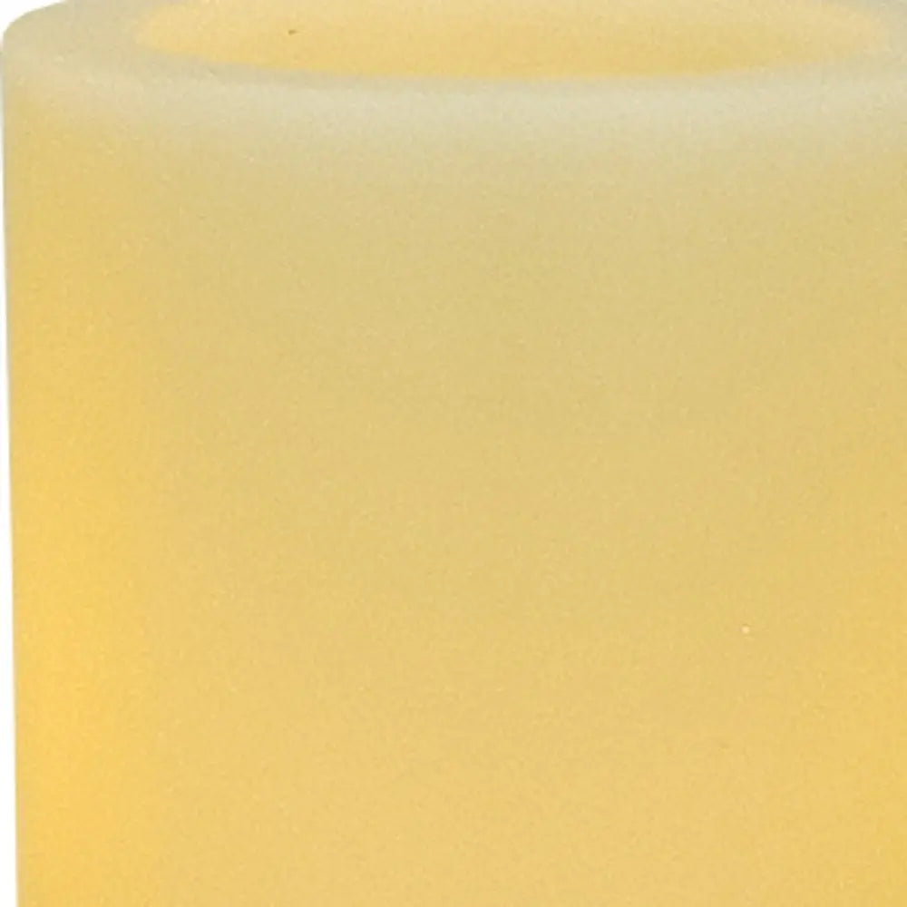 6" Ivory Flameless Pillar Candle - NOBLE HOME INTERIORS