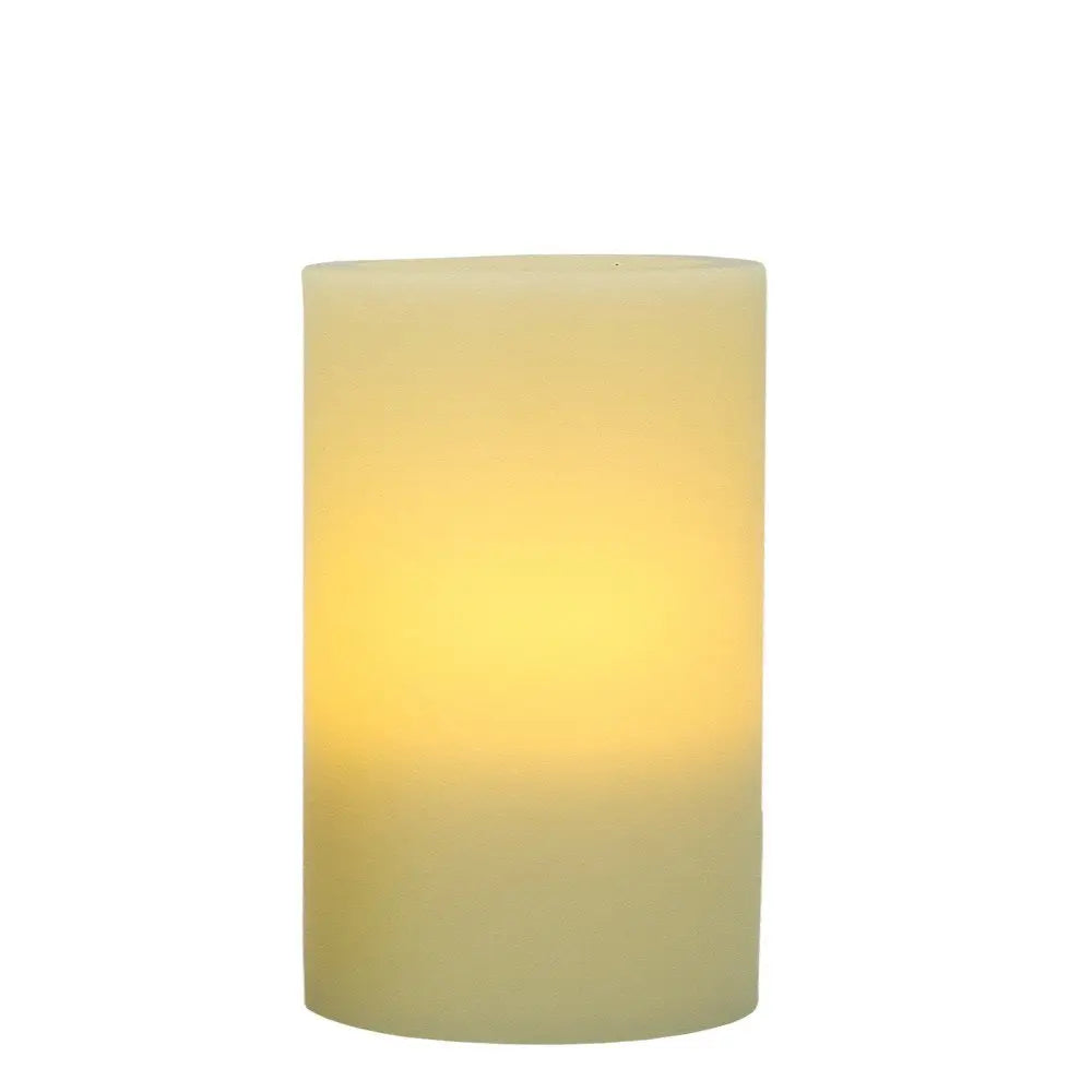 6" Ivory Flameless Pillar Candle - NOBLE HOME INTERIORS