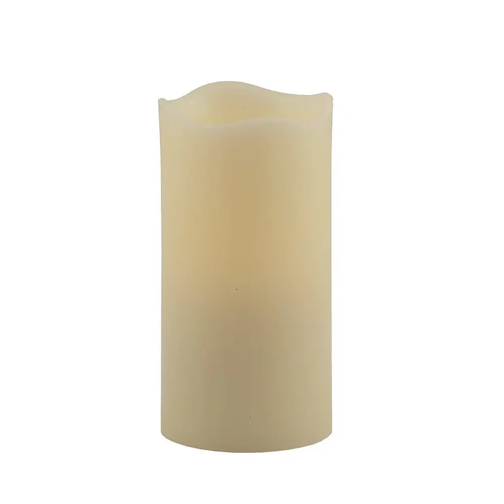 6" Ivory Flameless Pillar Candle - NOBLE HOME INTERIORS