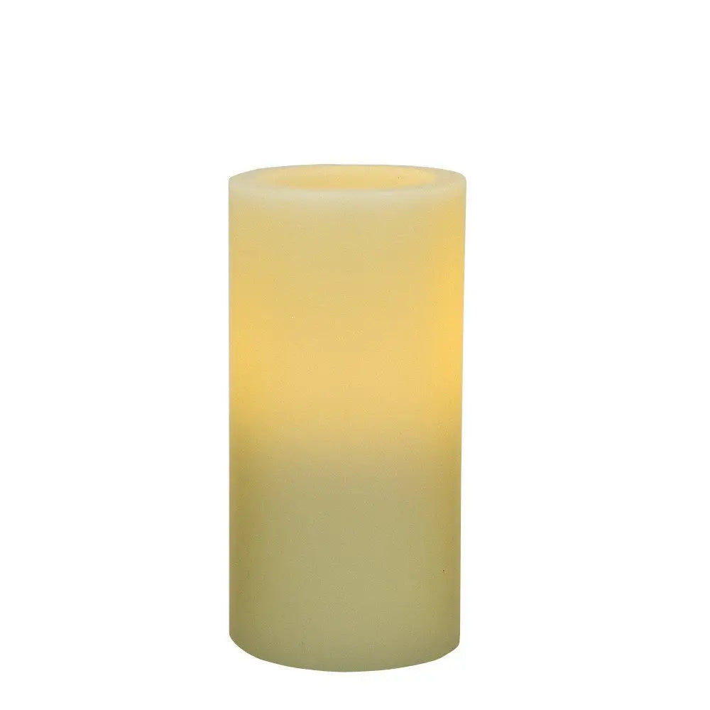 6" Ivory Flameless Pillar Candle - NOBLE HOME INTERIORS
