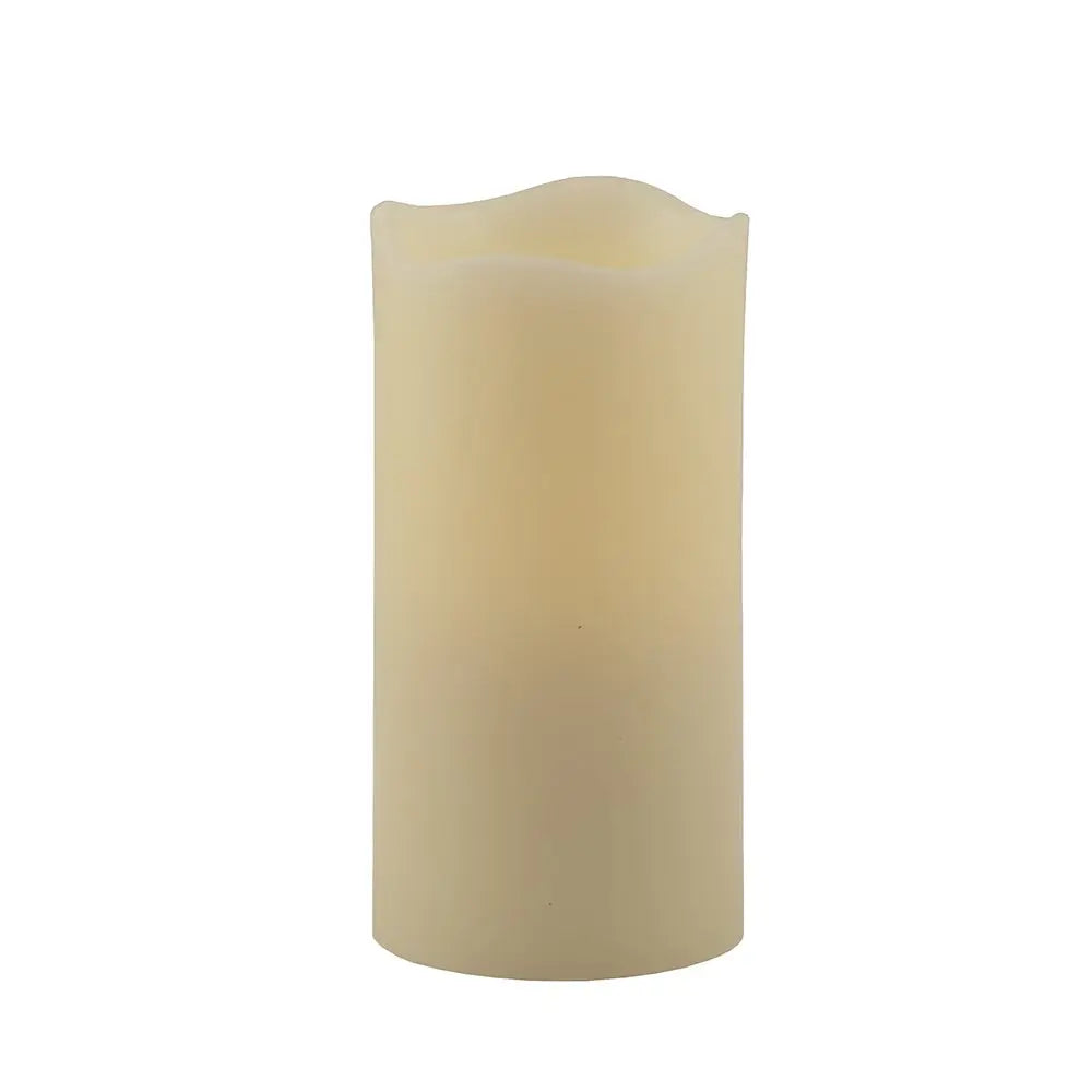 6" Ivory Flameless Pillar Candle - NOBLE HOME INTERIORS