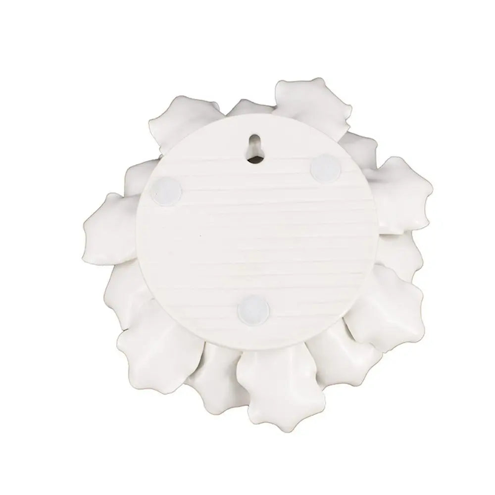 6" Off White Ceramic Flower Hanging Dimensional Sculpture - NOBLE HOME INTERIORS