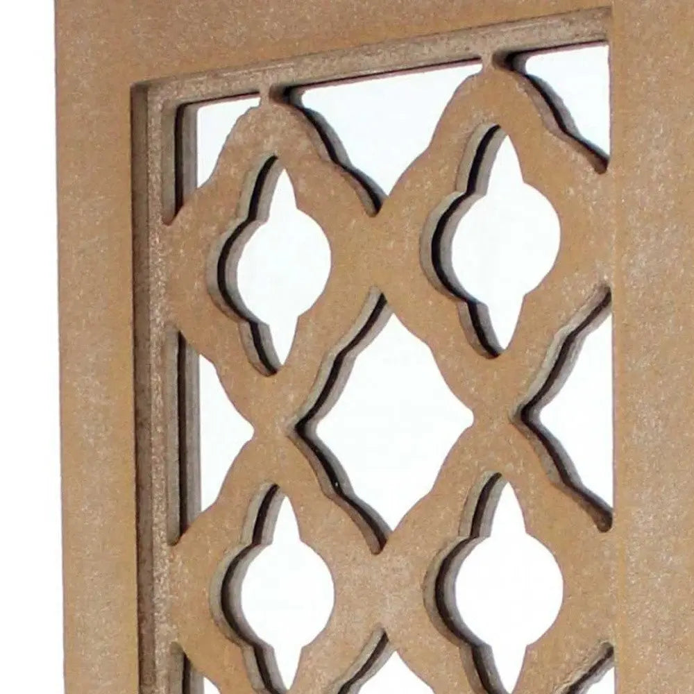 6 X 7.5 X 17 Tan Wooden Cross - Candle Holder Sconce - NOBLE HOME INTERIORS