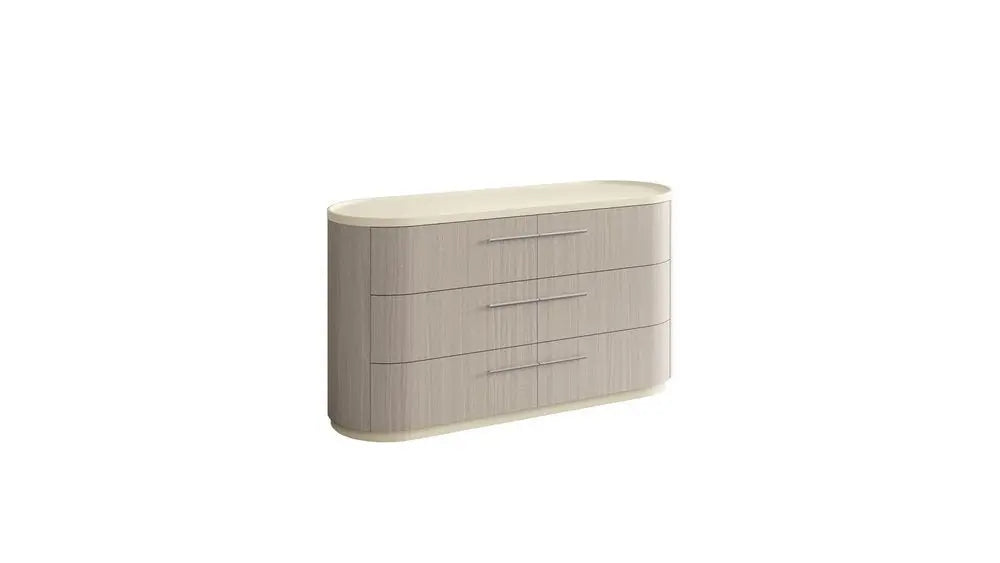 60" Beige Wood Six Drawer Double Dresser - NOBLE HOME INTERIORS