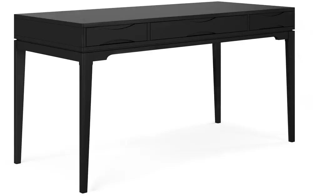 60" Black Wood Computer Desk - NOBLE HOME INTERIORS