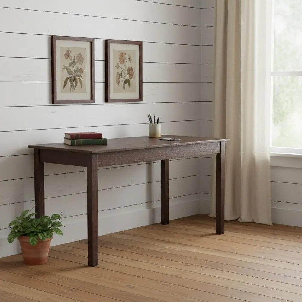 60" Brown Wood Computer Desk - NOBLE HOME INTERIORS