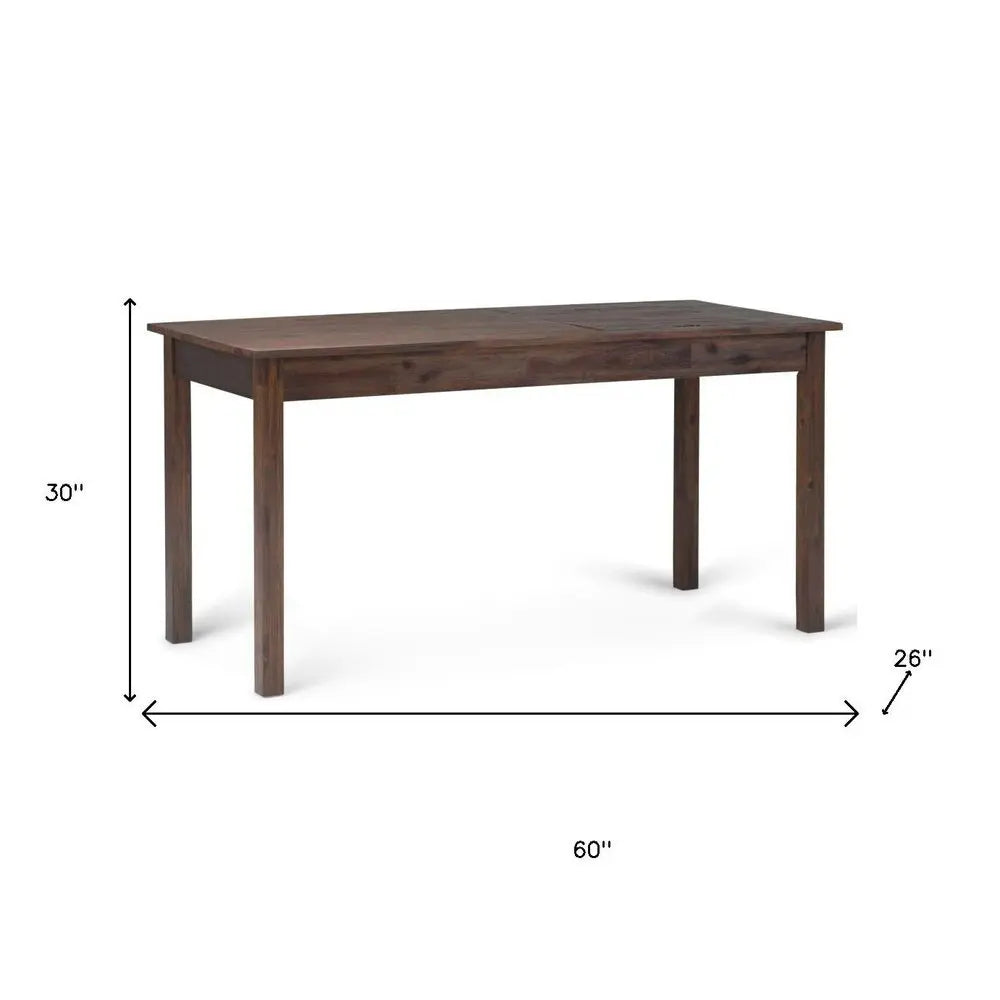 60" Brown Wood Computer Desk - NOBLE HOME INTERIORS