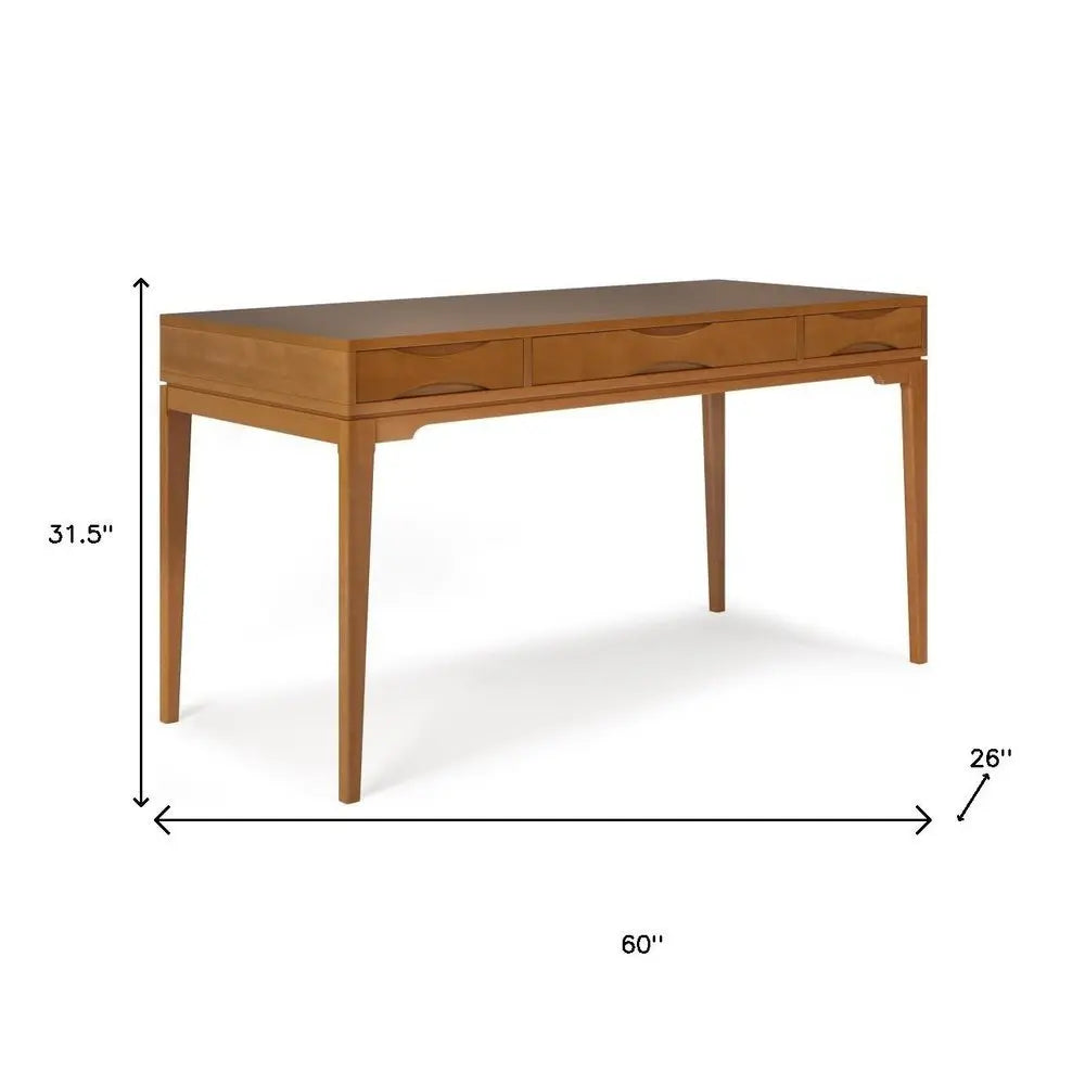60" Brown Wood Computer Desk - NOBLE HOME INTERIORS
