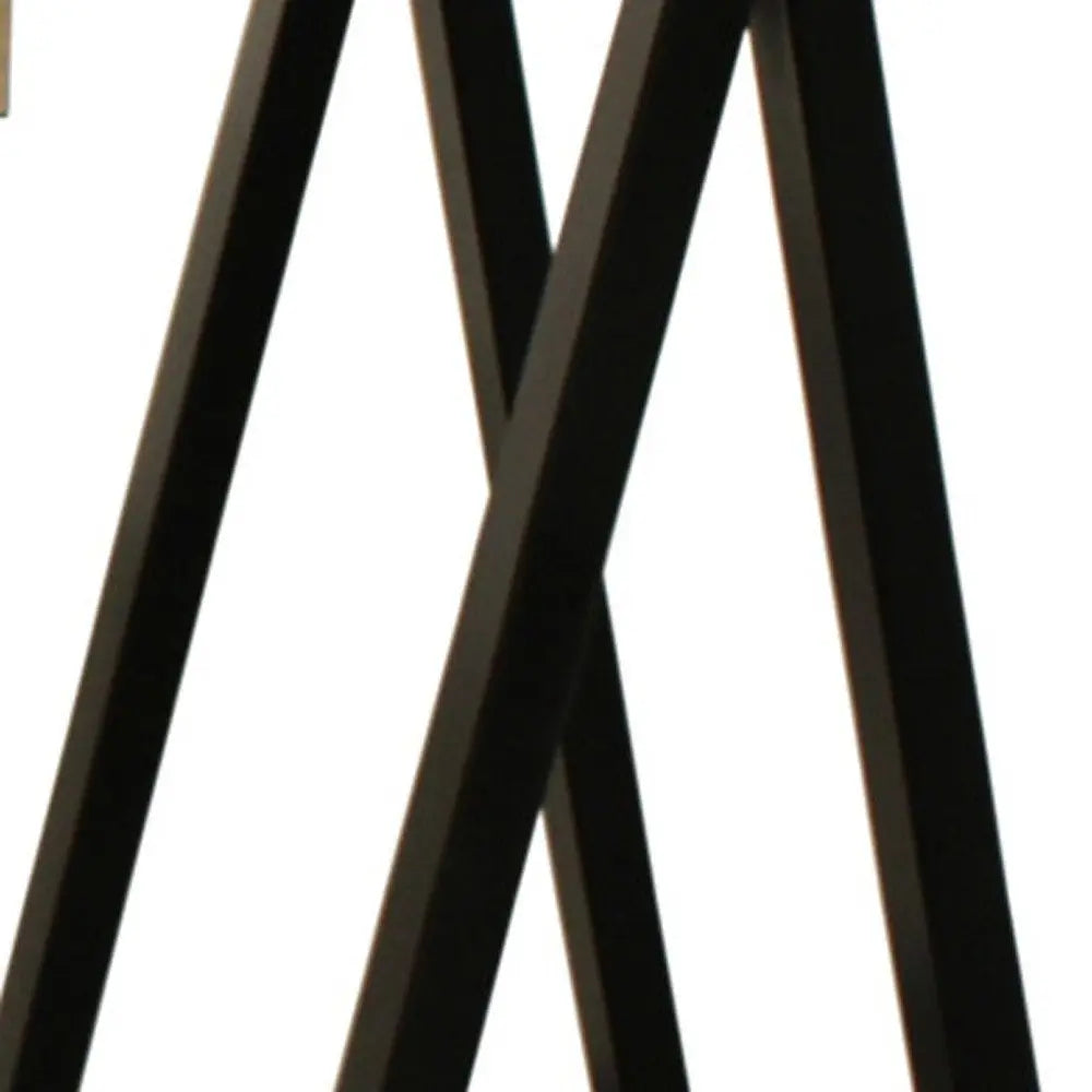 60" Ivory and Black Solid Wood Executive Desk - NOBLE HOME INTERIORS