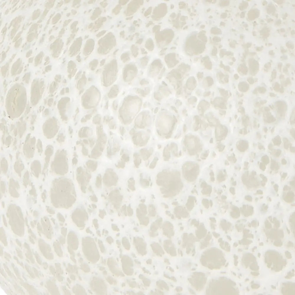 9" White Mottled Handblown Glass Table Vase HomeRoots