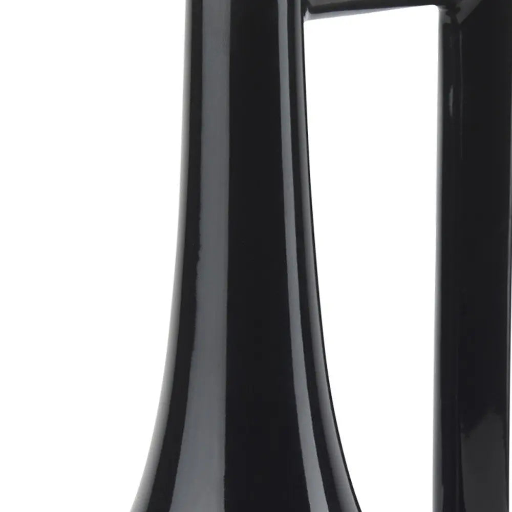 12" Black Ceramic Jug Vase HomeRoots