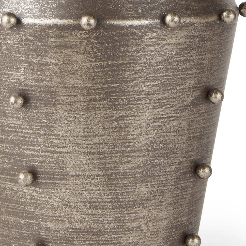 9" Silver Metal Table Vase HomeRoots