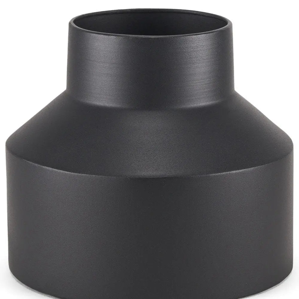 8" Black Tulip Metal Table Vase HomeRoots