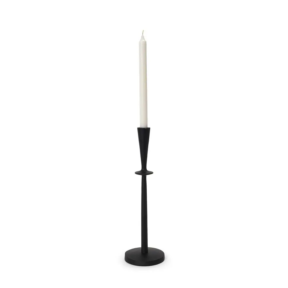 15" Black Metal Abstract Tabletop Candle Holder HomeRoots