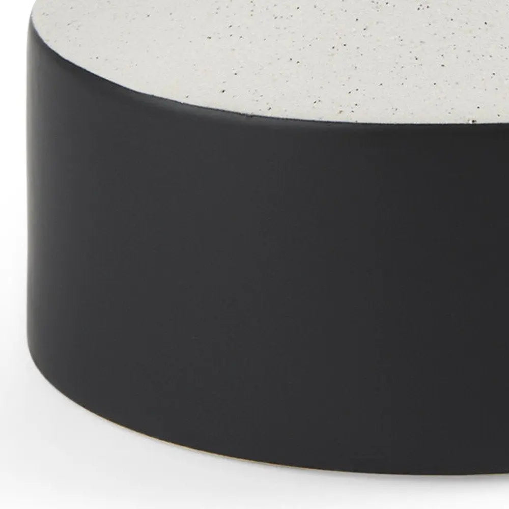 12" Black And White Ombre Ceramic Jug Vase HomeRoots