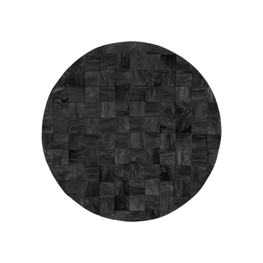 Into the Abyss II 24" X 24" Dark Brown Geometric Wood Circle Hanging Dimensional Sculpture HomeRoots