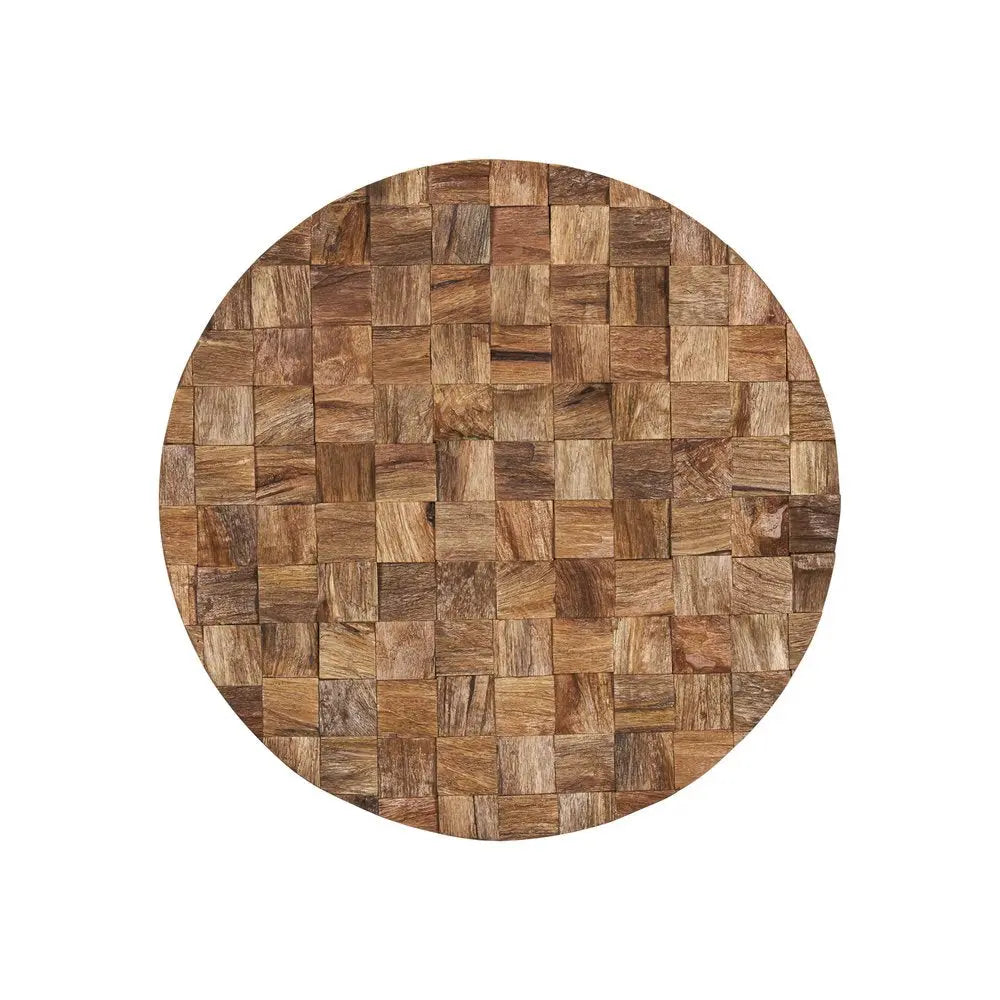 Into the Abyss II 24" X 24" Brown Geometric Wood Circle Hanging Dimensional Sculpture HomeRoots