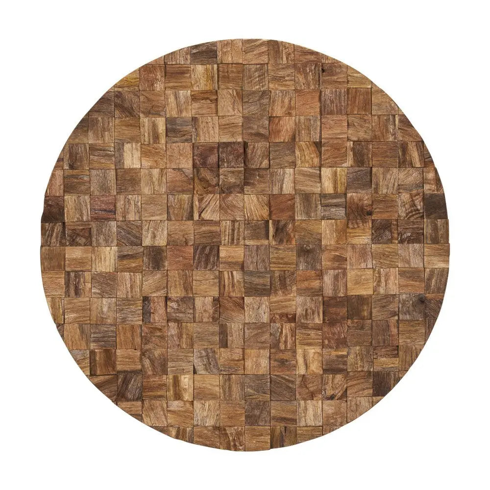 Into the Abyss II 32" X 32" Brown Geometric Wood Circle Hanging Dimensional Sculpture HomeRoots