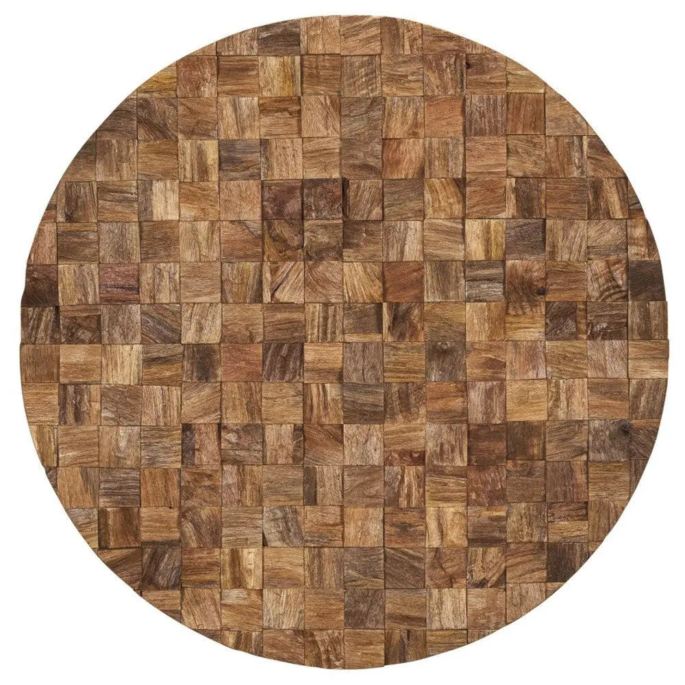 Into the Abyss II 32" X 32" Brown Geometric Wood Circle Hanging Dimensional Sculpture HomeRoots