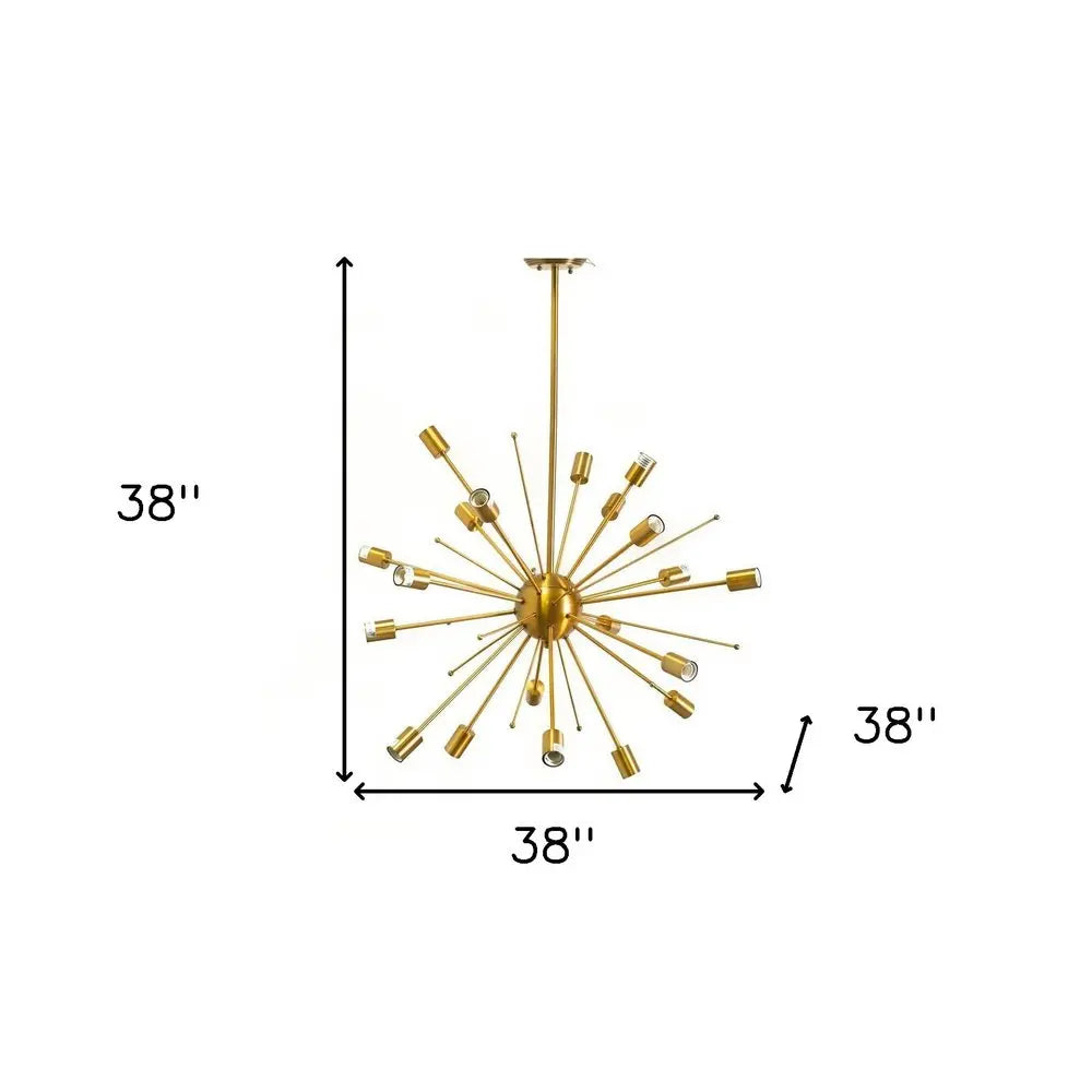 Gold Multi Light Metal Dimmable Chandelier HomeRoots