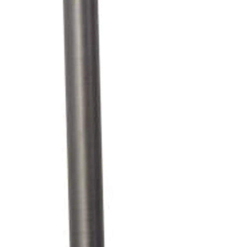 25" Gray Round Bedside Lamp With White Drum Shade HomeRoots