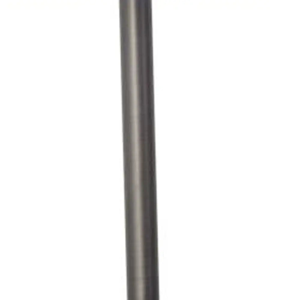 25" Gray Round Bedside Lamp With White Drum Shade HomeRoots