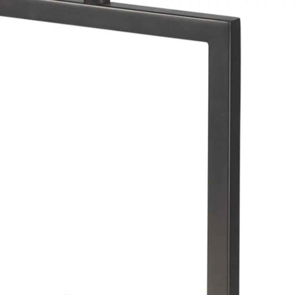 26" Gray Marble Square Bedside Lamp With White Shade HomeRoots