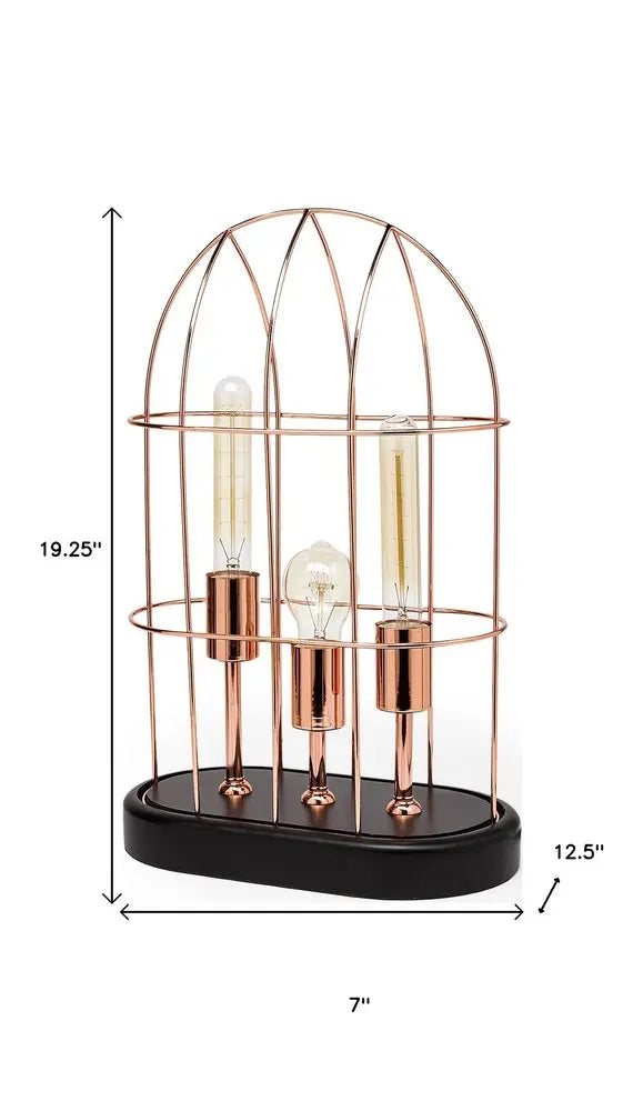 19" Black Metal Round Bedside Lamp HomeRoots