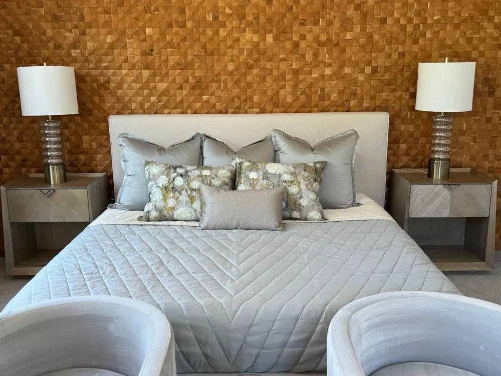 Brown 3D Embossed Diamond Teak Reclaimed Wood Decorative Wall Panels HomeRoots