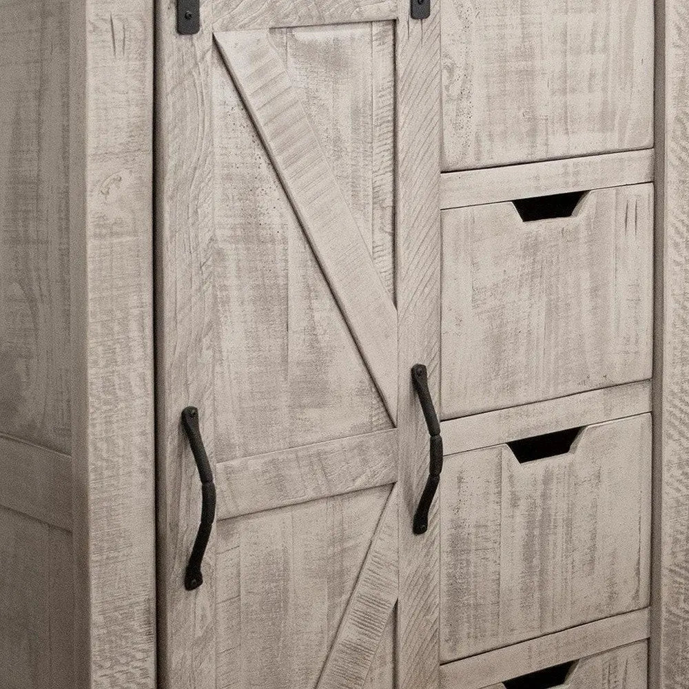 62" Light Gray Solid Wood Six Drawer Triple Dresser - NOBLE HOME INTERIORS