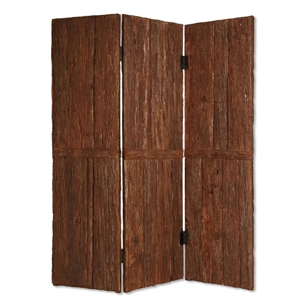 62" X 72" Brown Wood Tahoe Screen - NOBLE HOME INTERIORS