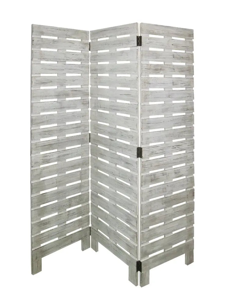 63 X 72 White Wood Garden Screen - NOBLE HOME INTERIORS