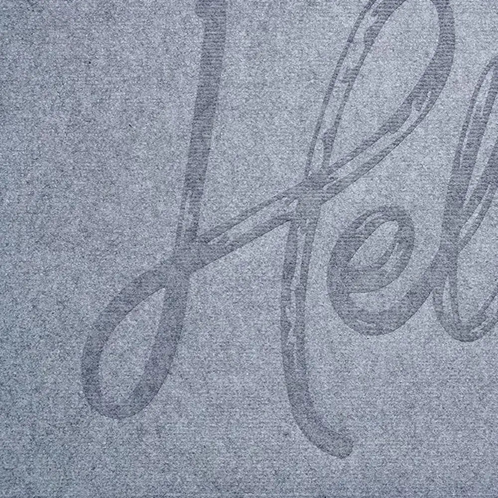 24" X 36" Gray Hello Outdoor Polypropylene Door Mat HomeRoots