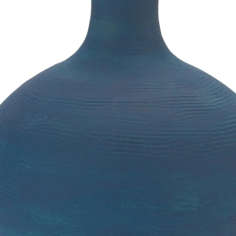 9" Blue Round Ceramic Urn HomeRoots
