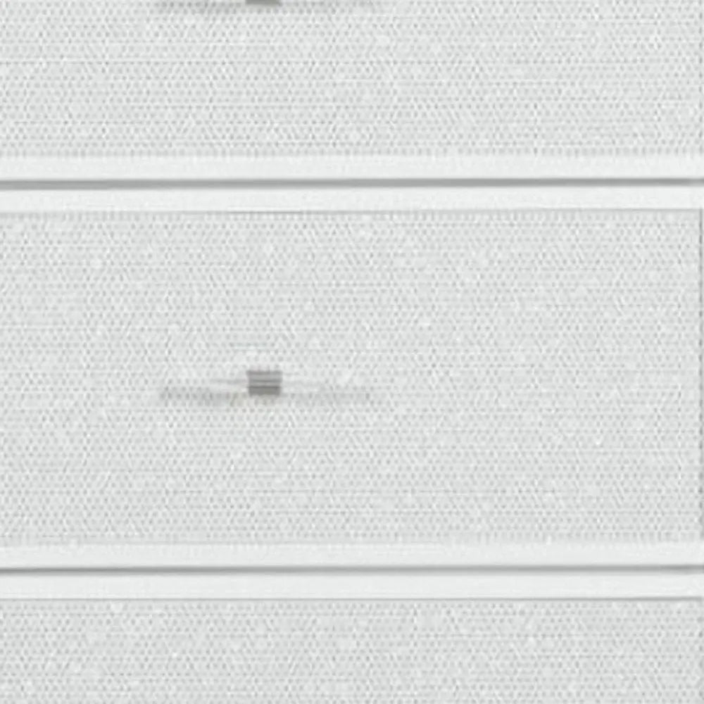 62" White Faux Crystal Glitter Wood Lighted Nine Drawer Triple Dresser HomeRoots