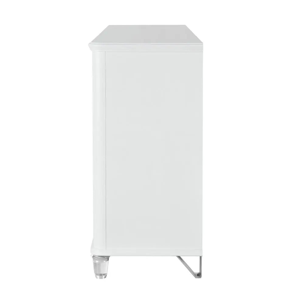 63" Gray Wood Six Drawer Double Dresser