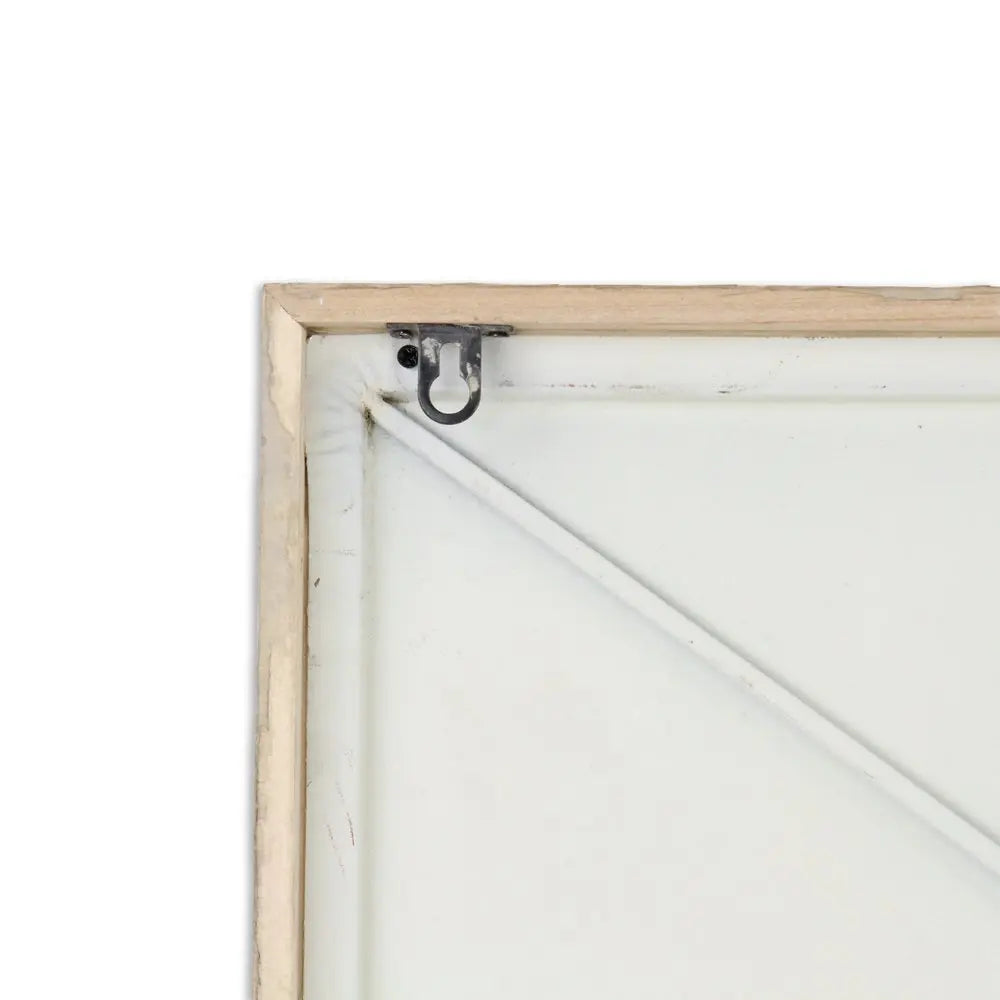 24" X 32" Natural And White Flower Bouquet Metal And Wood Framed Art HomeRoots