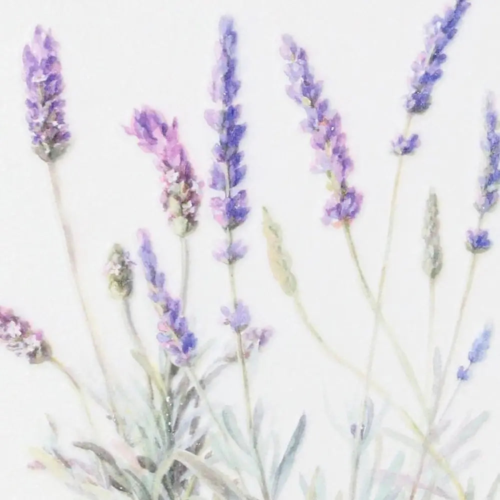 16" X 26" Natural White And Lavender Floral Wood Framed Art HomeRoots