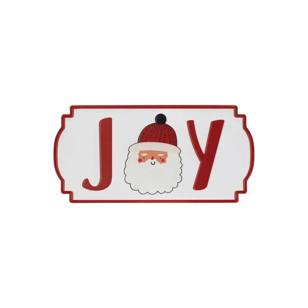 Set of Three White Green And Red Metal Christmas Hanging Text Wall Decor HomeRoots