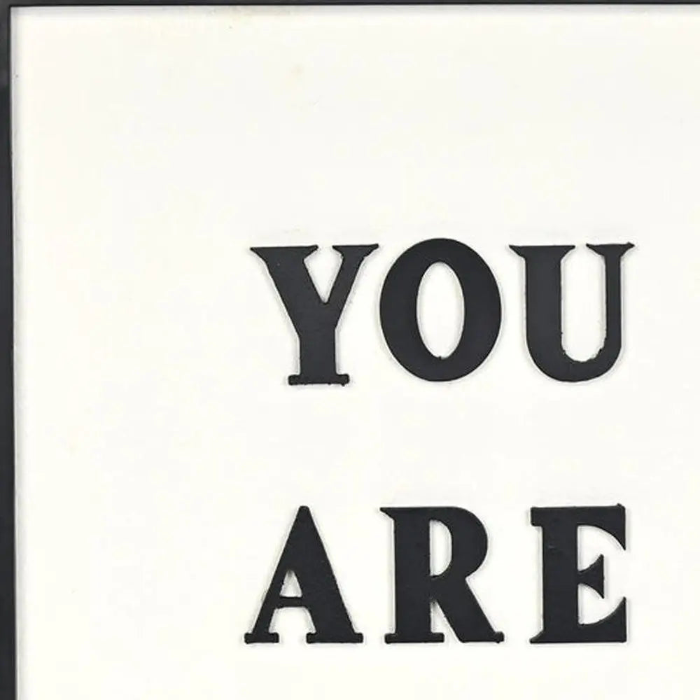 16" X 12" Black And White You Are Loved Framed Wall Decor HomeRoots