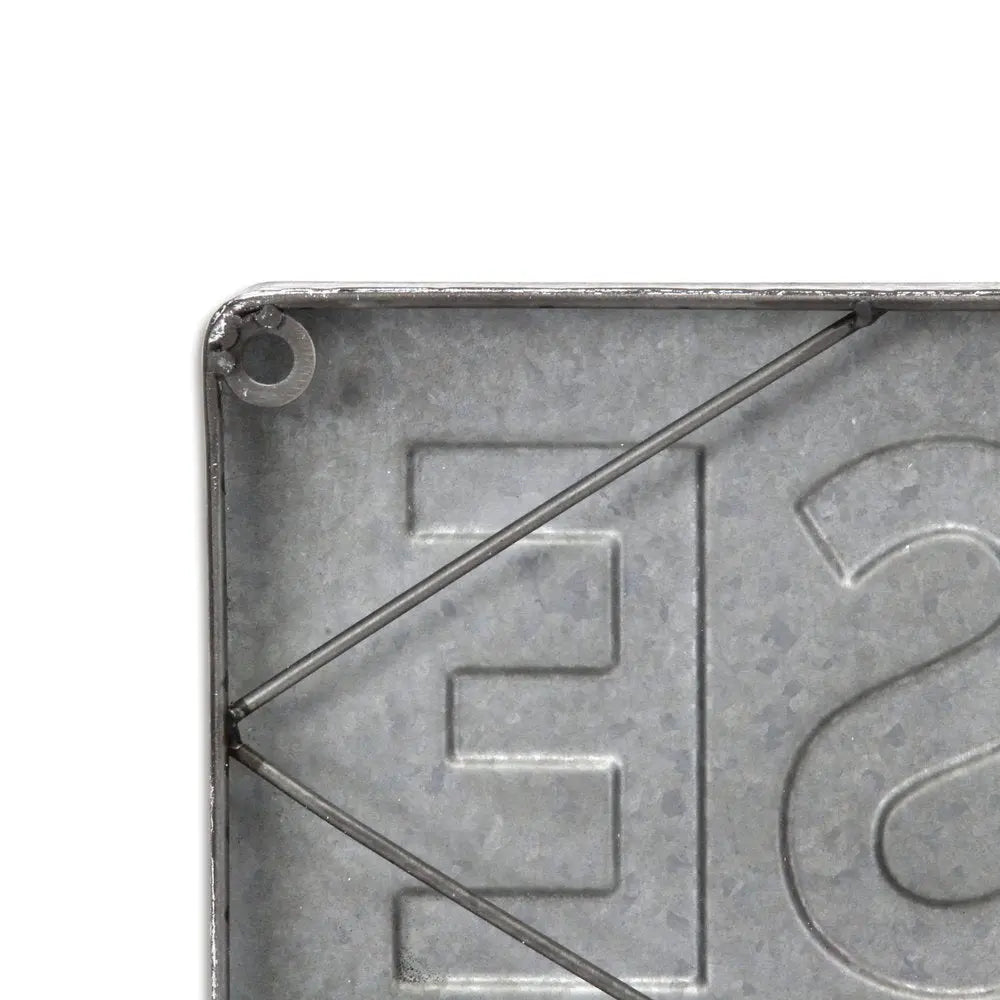 7" X 36" Gray Lake House Galvanized Metal Wall Decor HomeRoots