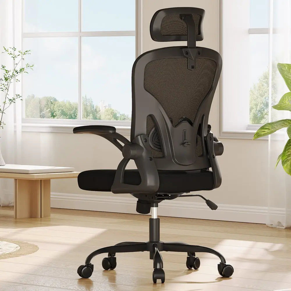 Black Adjustable Height Swivel Rolling Office Chair - NOVA HOME FURNITURE