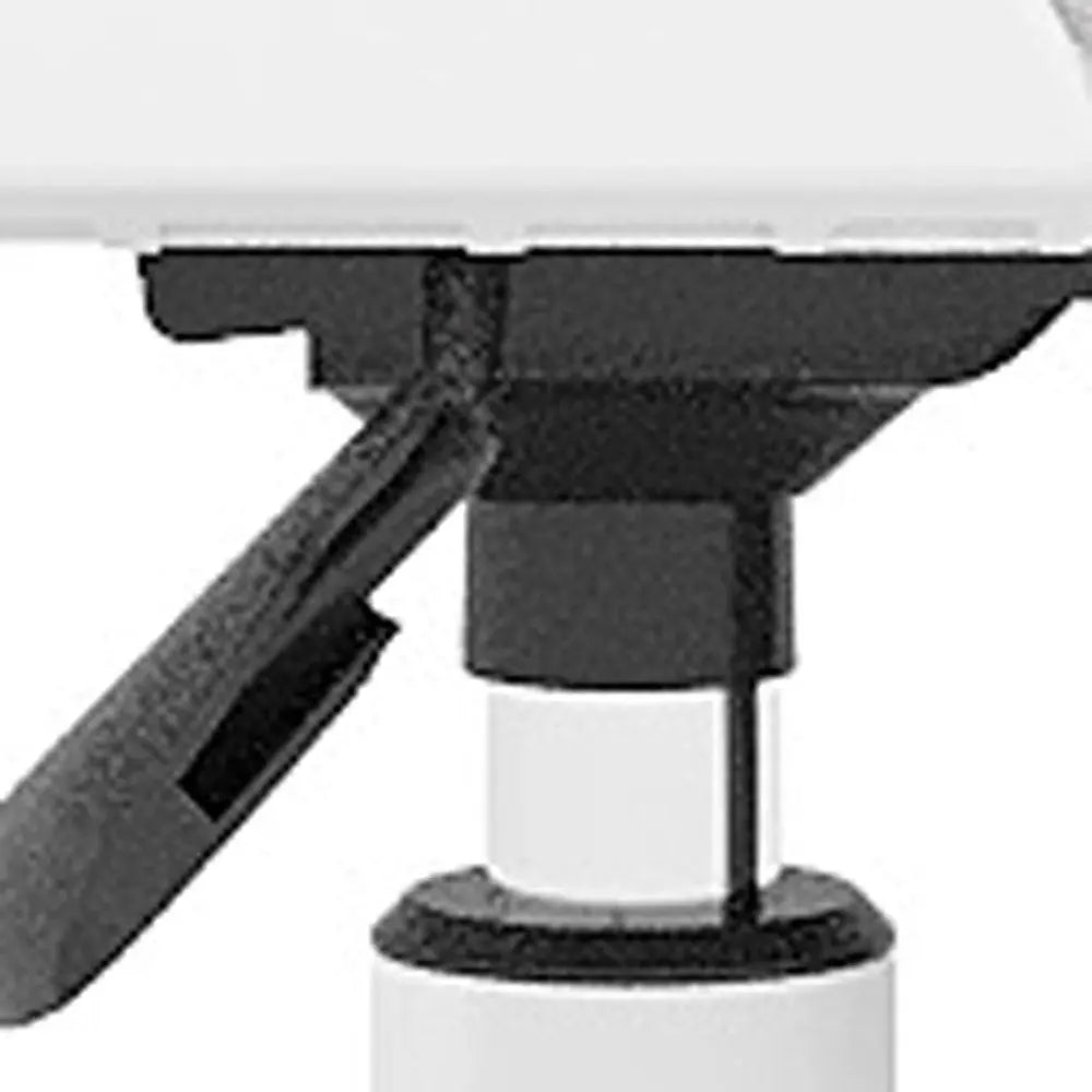 White and Black Adjustable Height Swivel Rolling Office Chair - NOVA HOME FURNITURE